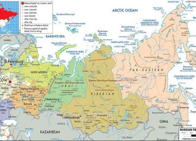 آشنایی کامل با نقشه کشور روسیه