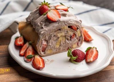 طرز تهیه رولت کرپ با کرم فندق؛ آسان و بدون احتیاج به فر